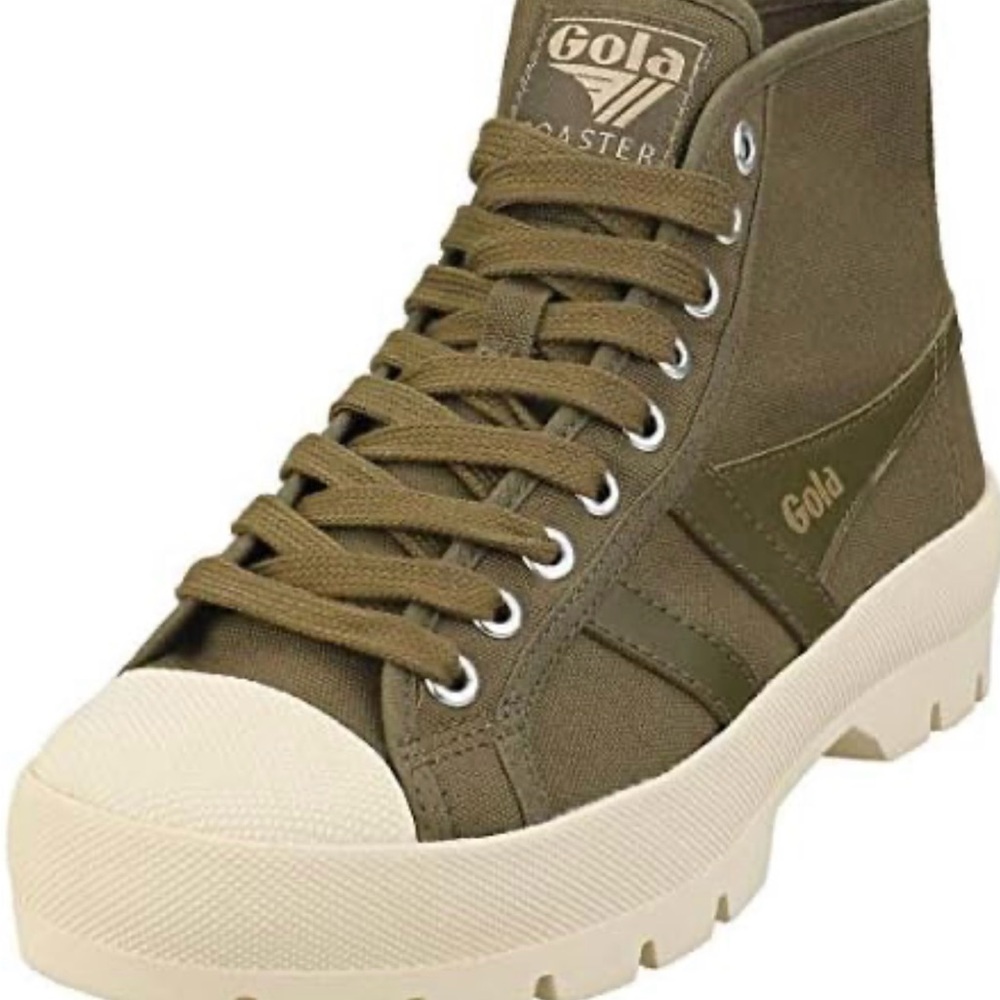 Gola Women Khaki High-Top Sneakers